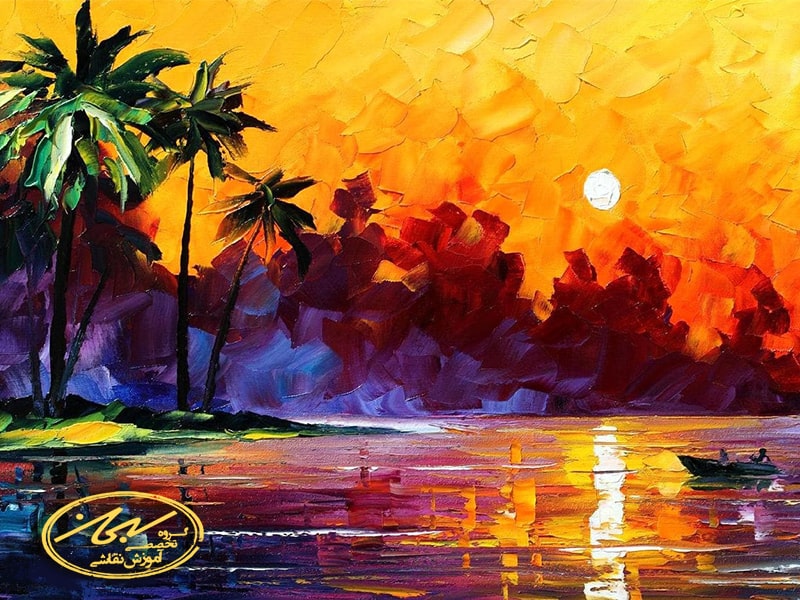 نقاشی با رنگ روغن ساحل